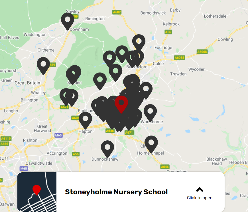 The Lancashire town of Burnley has the highest rate of infection in the country. The new map shows every school in the area