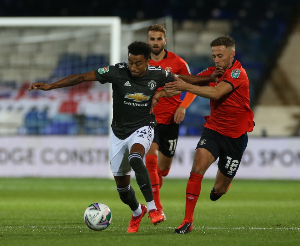 Jesse Lingard showed a few flashes of skill on a rare start for Manchester United