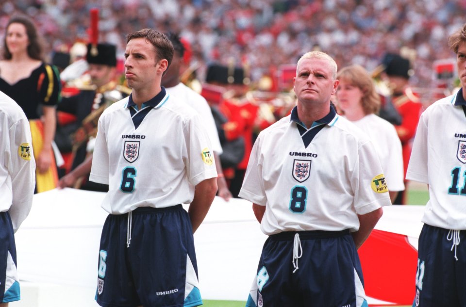 Southgate starred for England alongside the likes of Paul Gascoigne