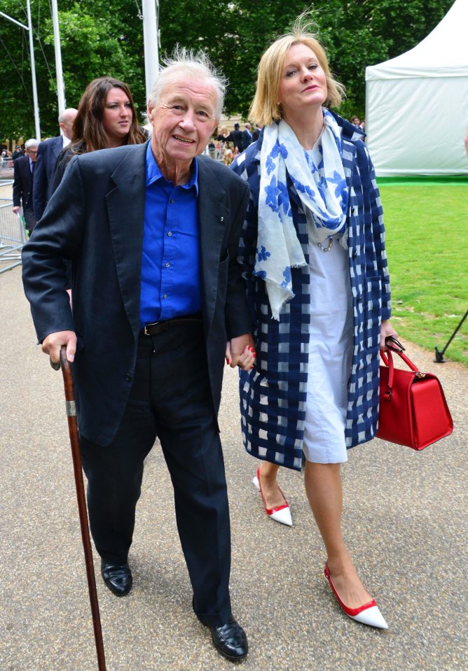  Sir Terence Conran with his wife Vicki at Michael Winner Memorial Service, National Police Memorial, The Mall, London