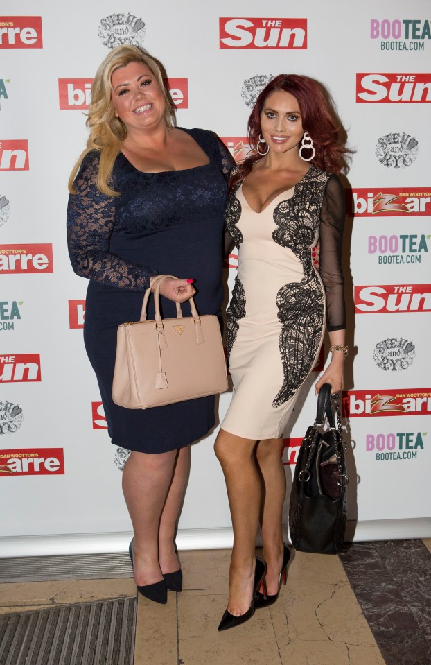 Gemma poses with Towie co-star Amy Childs before entering the Portuguese weight loss retreat