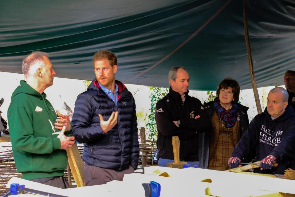 Prince Harry visiting Help for Heroes to learn more about the support offered in 2017