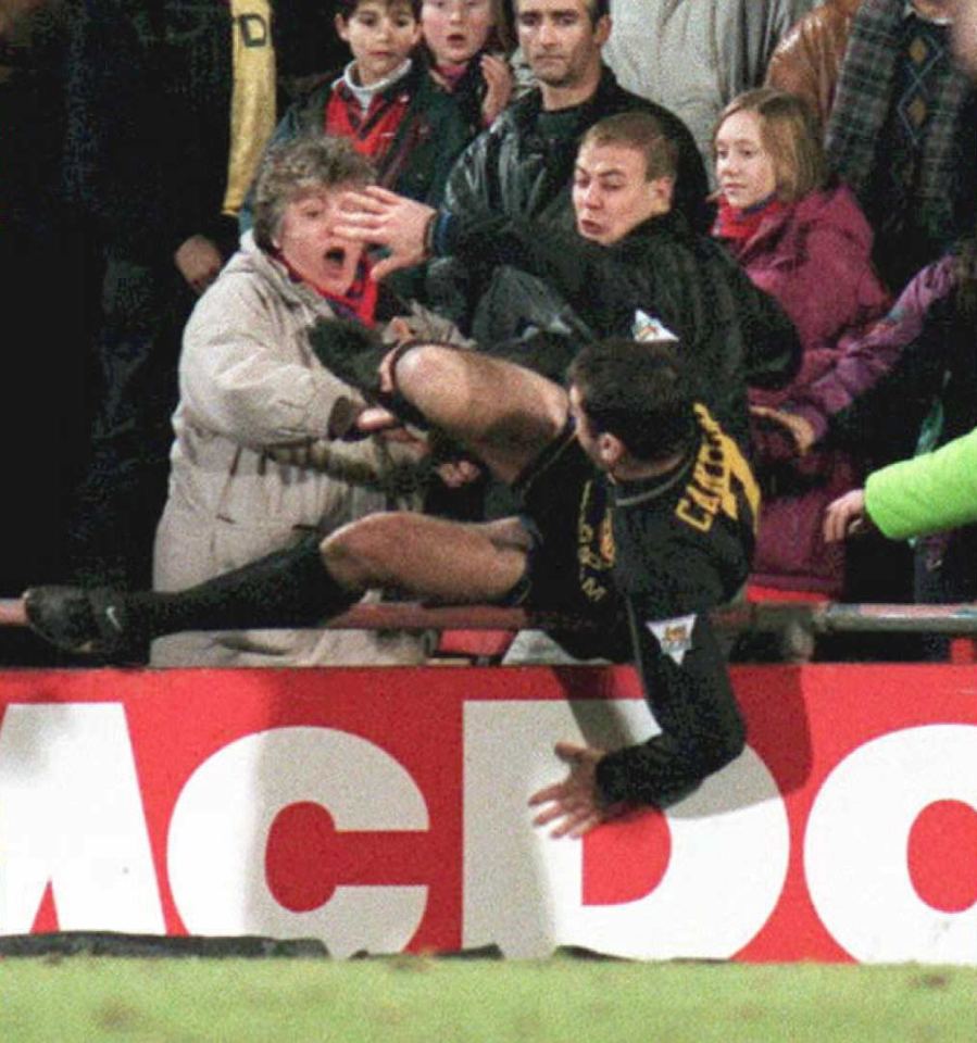 Gary Neville was part of the squad when Eric Cantona launched his infamous kung-fu kick at a Crystal Palace fan