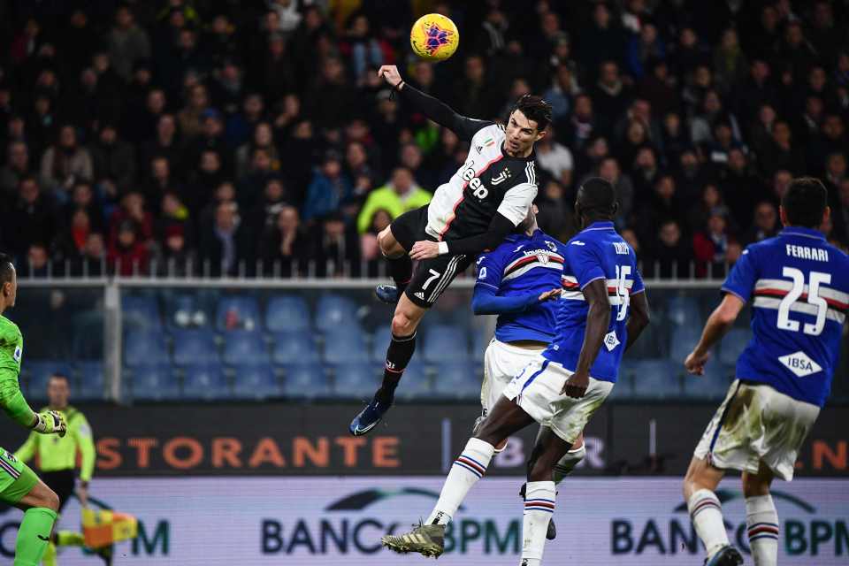 The Portuguese scored a similarly amazing header against Sampdoria last year