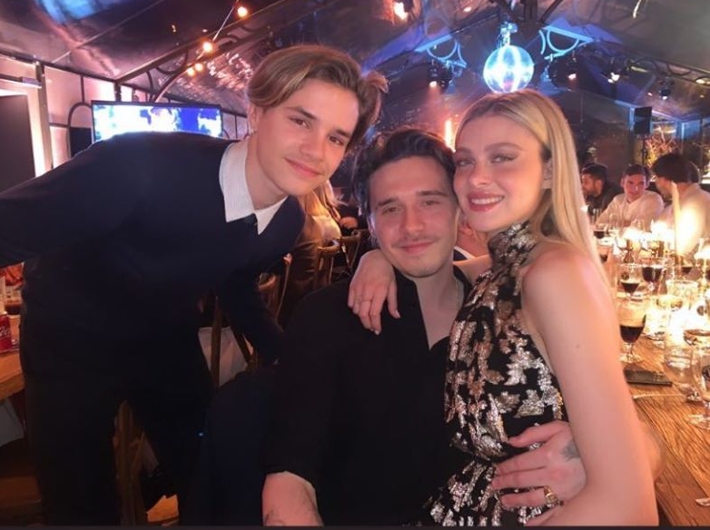 Romeo, Nicola and Brooklyn at his birthday party