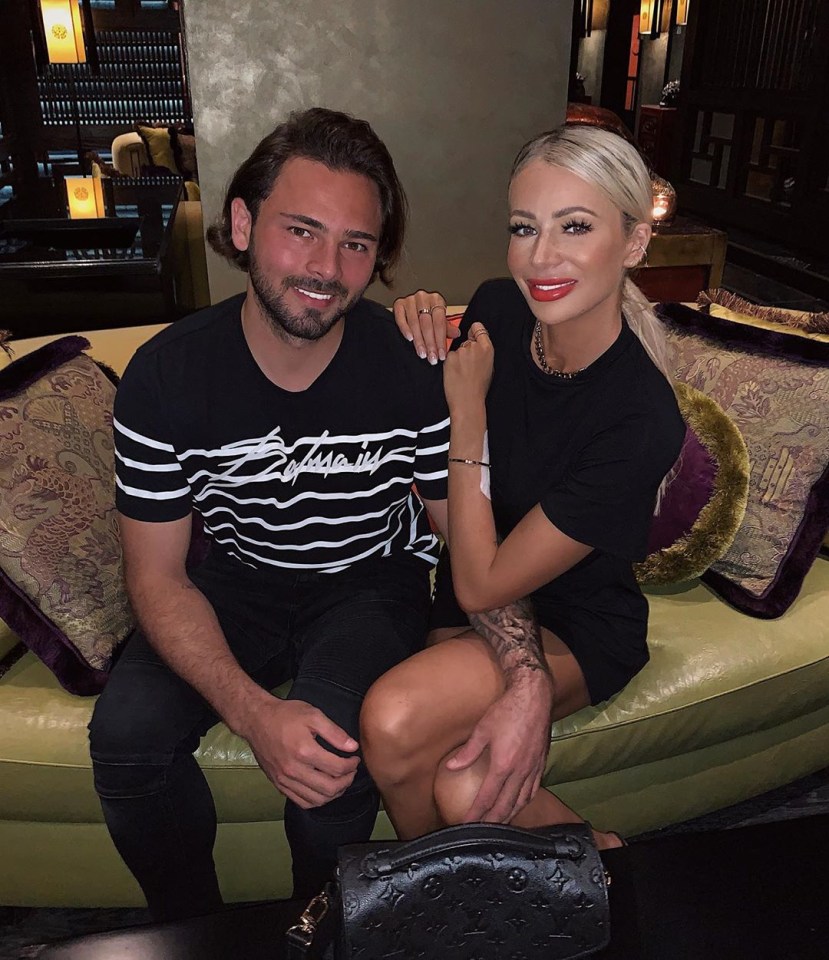 Olivia Attwood, 29, and fiance Bradley Dack, 26, look loved-up 