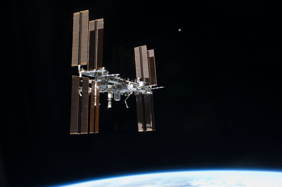 The International Space Station orbits roughly 250 miles above Earth