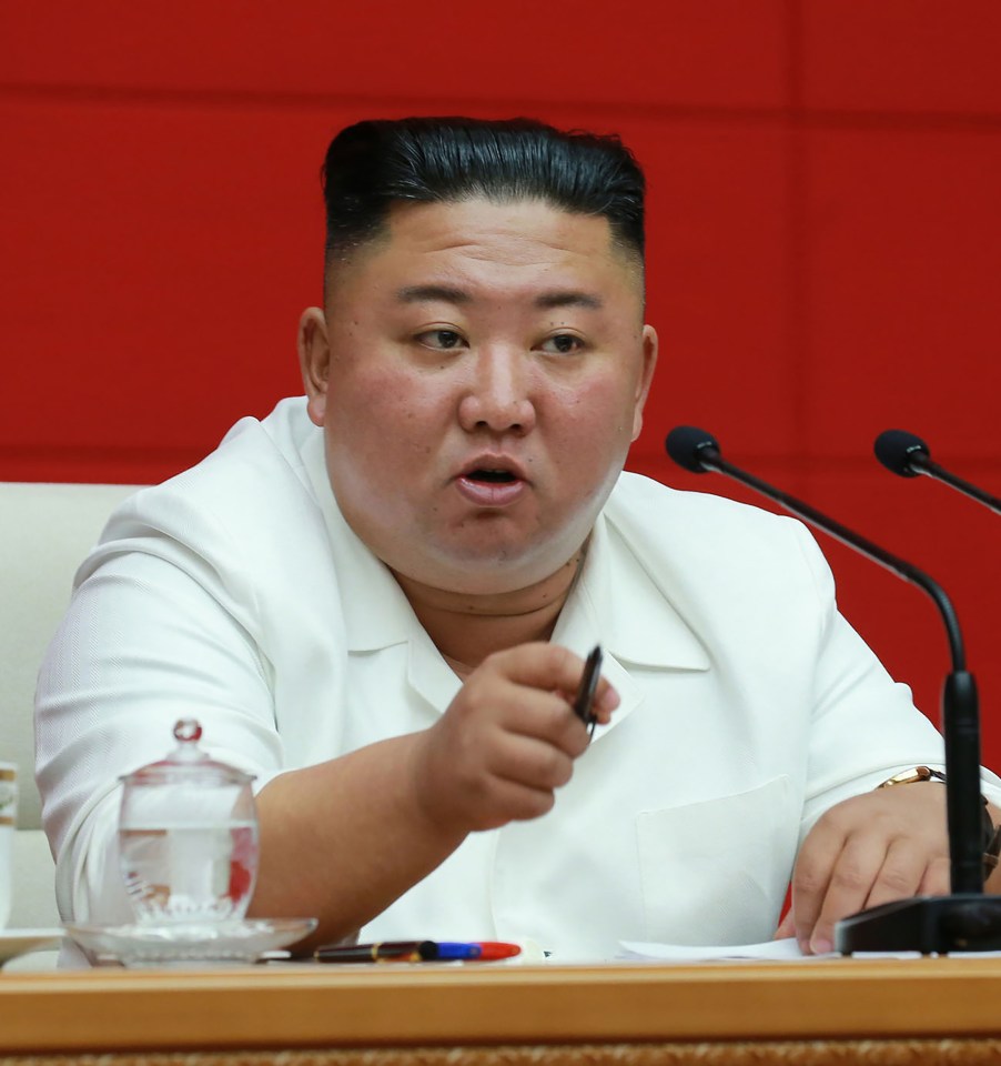 Kim Jong-un pictured at a meeting on August 19