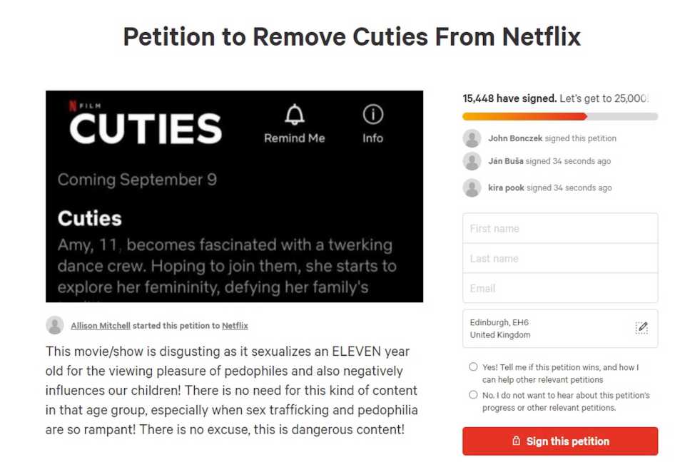 A Netflix petition has garnered thousands of signatures