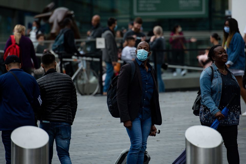 People in Birmingham city centre, an area on the Government's list of 'enhanced support'