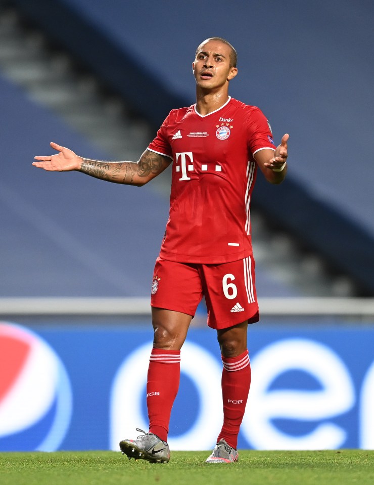 Bayern Munich midfielder Thiago Alcantara looks set to leave this summer