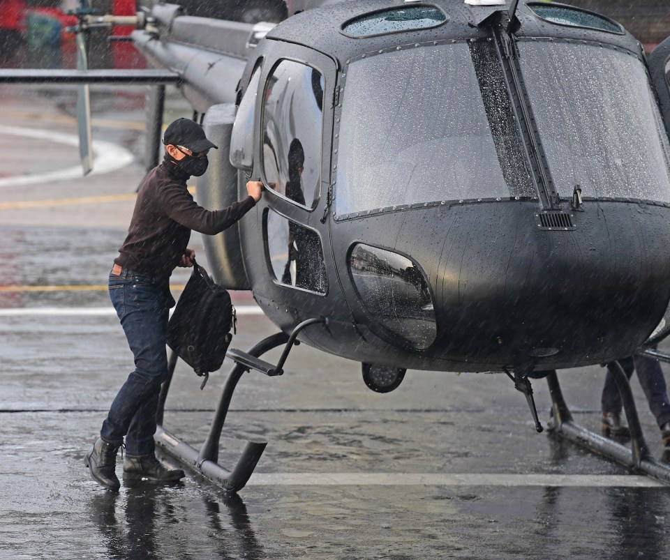 Tom landed his helicopter in London earlier in September