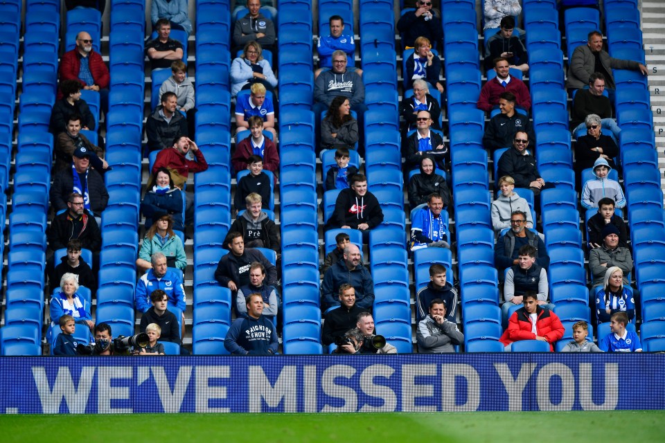 Brighton hosted 2500 fans for their friendly with Chelsea