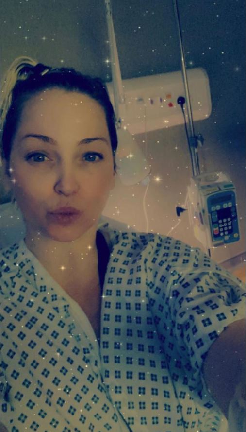 Sarah Harding announced her cancer battle on Twitter alongside a photo from hospital