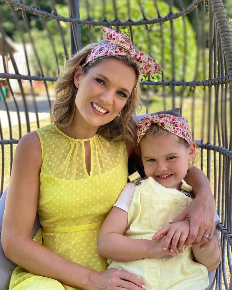 Charlotte Hawkins shared a photo of her mini-me daughter in matching yellow outfits