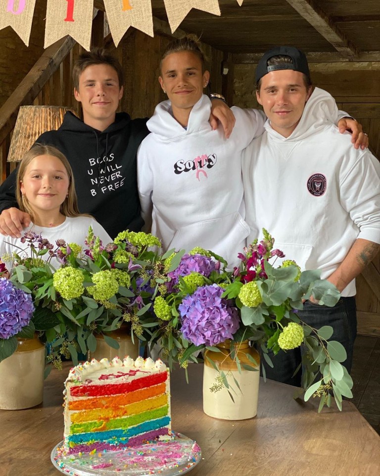 He celebrated the milestone age with rainbow cake