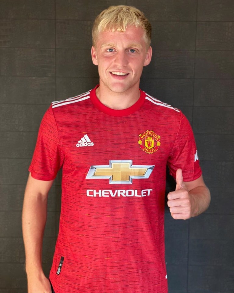 Man Utd completed the singing of Donny van de Beek 