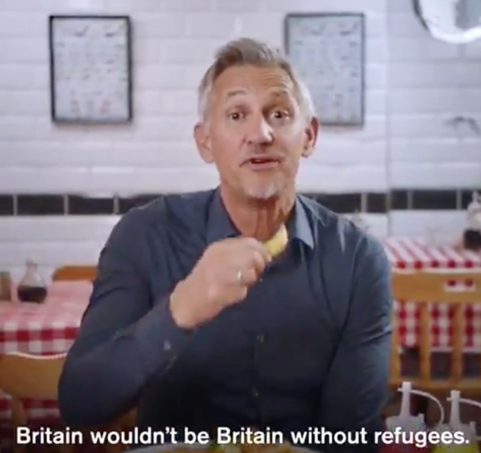 The ex-England striker has been campaigning for refugees