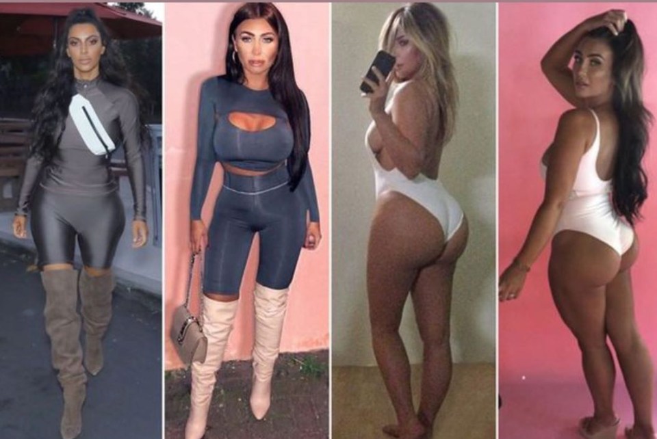 Lauren Goodger compared her outfits and curves to Kim Kardashian