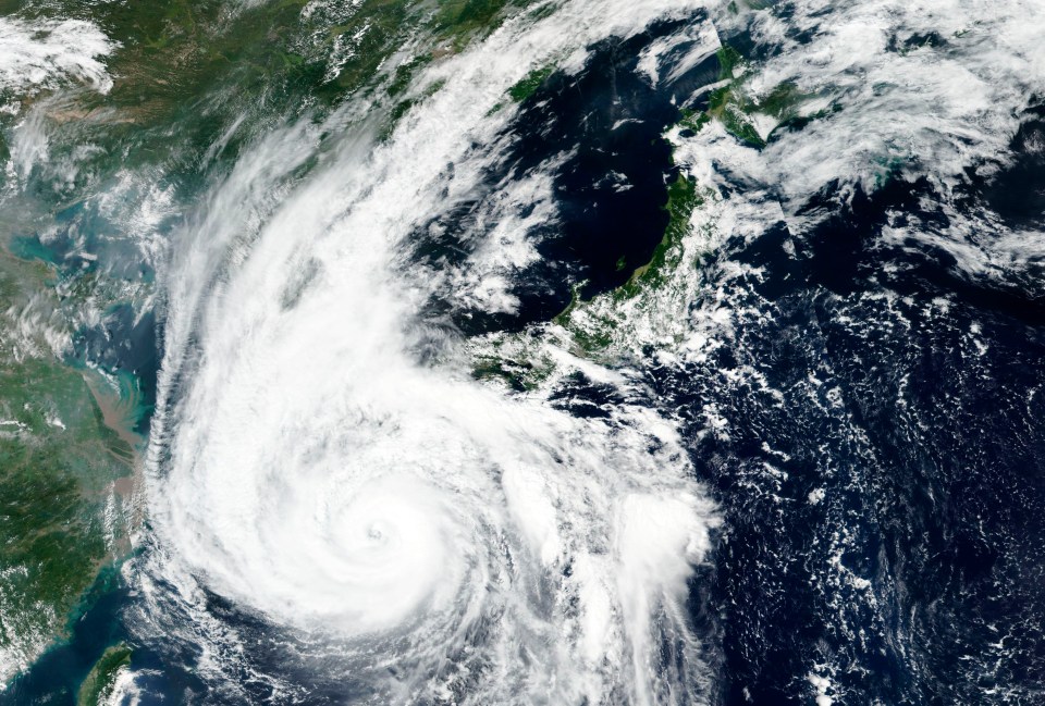 Typhoon Haishen seen over Japan’s southern mainland