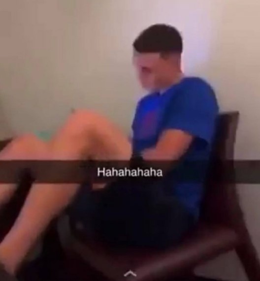 Manchester City star Phil Foden was also caught on camera