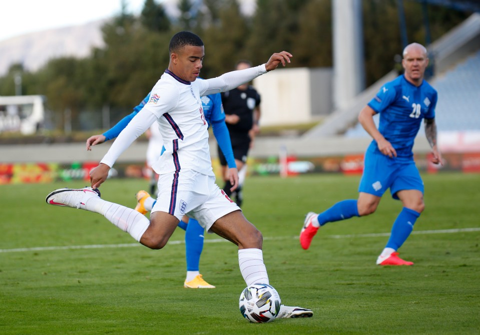 Mason Greenwood earned his first cap from the bench