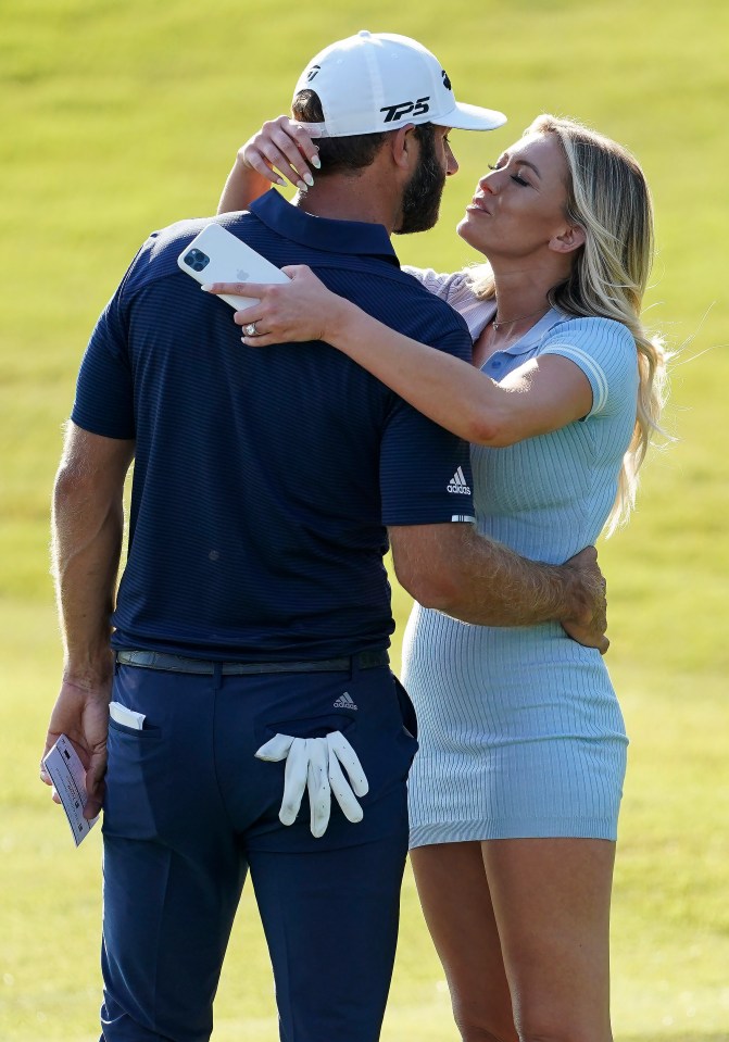 Johnson's stunning fiancee Paulina was quick to congratulate him after he won £11.2m