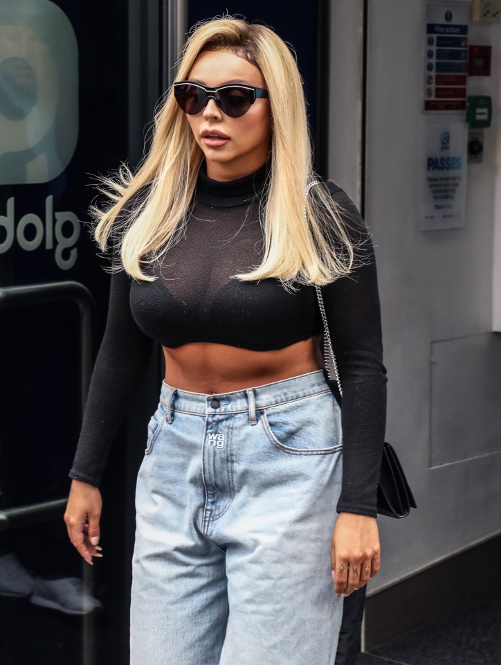 Jesy leaving the Global Radio studios in London earlier this month