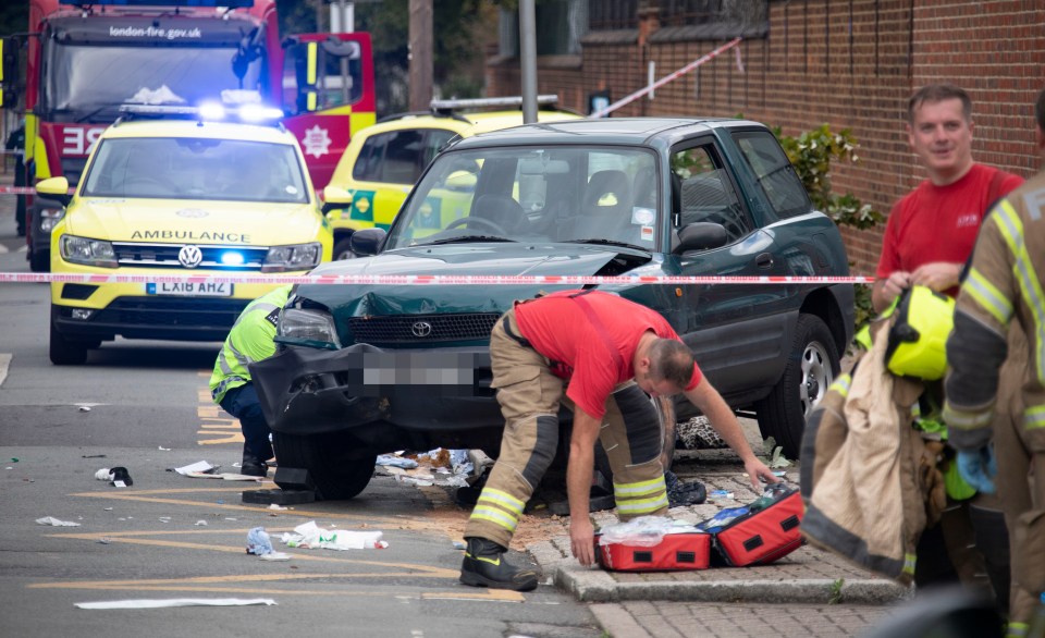 The car crash has injured seven children and four adults