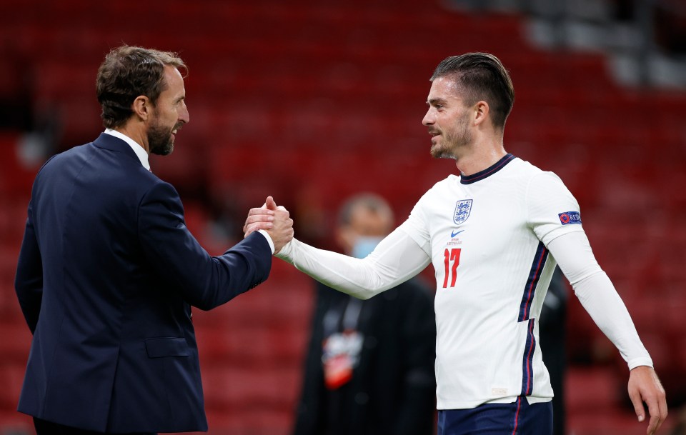 Jack Grealish was handed his Three Lions debut from the bench in Denmark