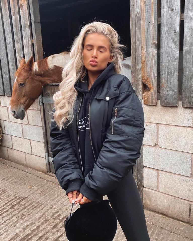 Molly-Mae Hague didn’t have a hair out of place as she took to the stables