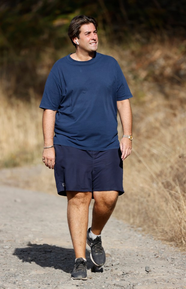 Arg was dressed in navy blue shorts and a matching T-shirt