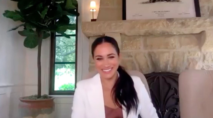 Eagle eyed fans may have been able to spot the print hung above the mantelpiece in Meghan’s Santa Barbara home