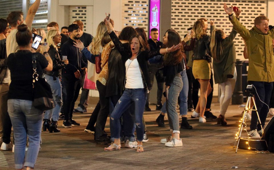  Party-goers let their hair down in the city for one last hoorah before Monday