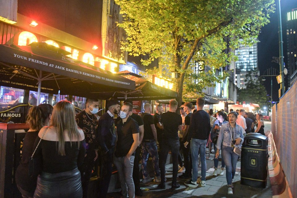  Birmingham was heaving with youngsters who waited outside bars and restaurants