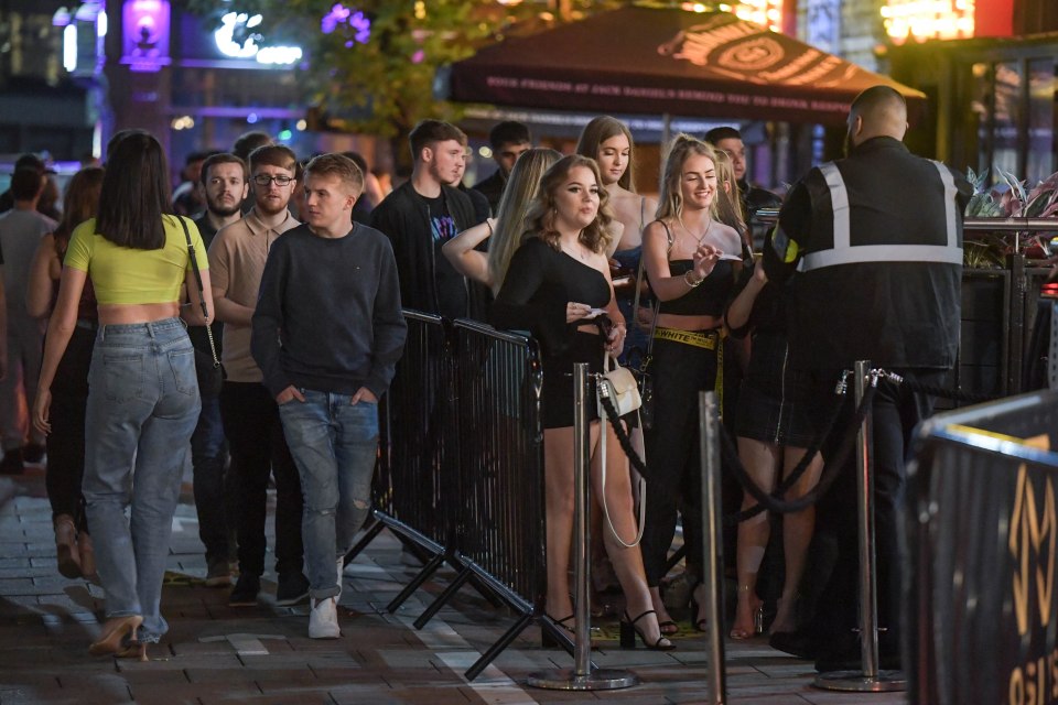 Revellers hit Birmingham's Broad Street on Saturday night as they enjoyed one last night out before the 'rule of six' rule