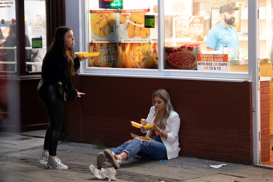  Many finished the night with a bite to eat in Caroline Street, Cardiff