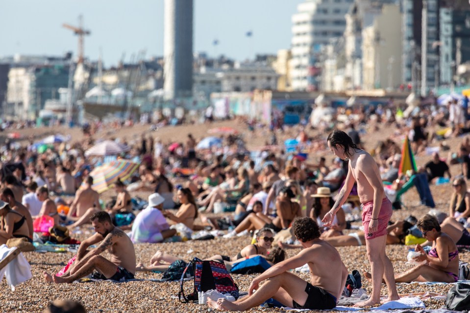 Beaches were packed during unexpected late summer sunshine this week