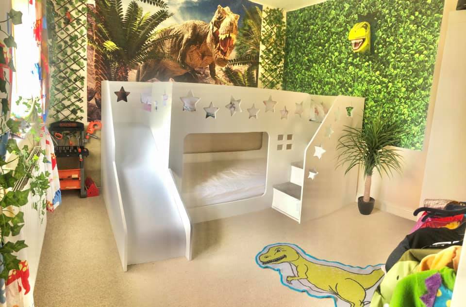 A mum has shared the epic dinosaur room she made for her kids