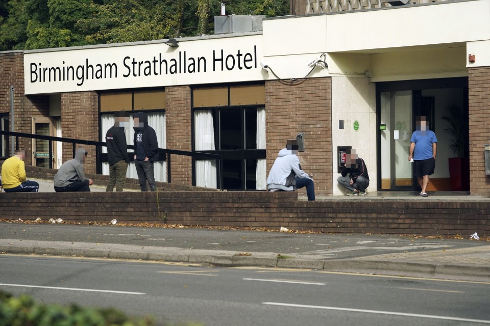 Migrants are being housed at accommodation such as the Strathallan Hotel in Birmingham