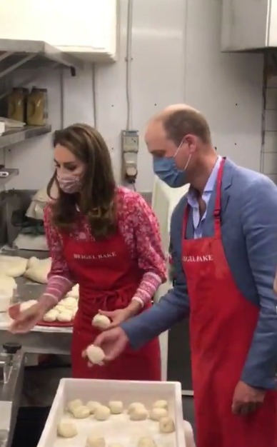 William and Kate baked bagels in East London to keep community spirits up