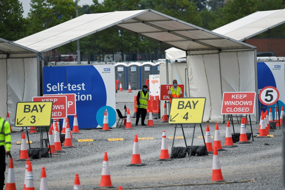 But some testing sites like this one in Twickenham, London were almost entirely empty 