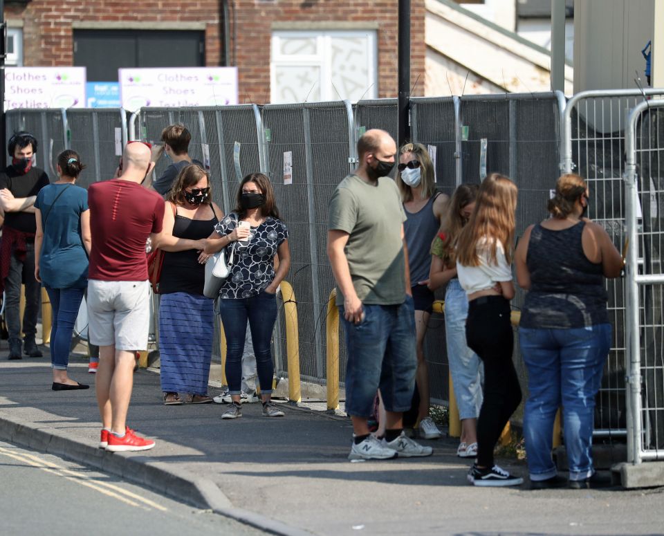 People queue for tests in Southampton