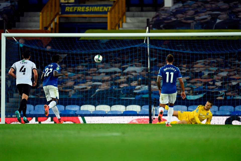 Moise Kean got on the score sheet is Everton's 3-0 win against Salford