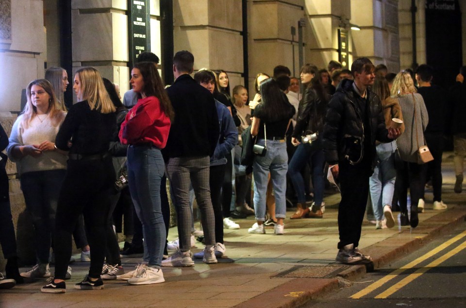 Students in Leeds crowd together on a night on the town 