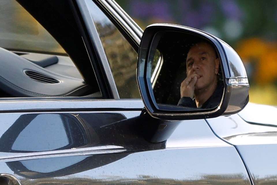 Levy chews on his fingernails ahead of his busy day