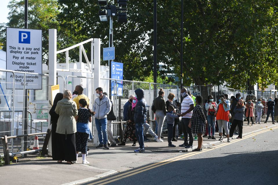 Queues have been forming outside many of the UK's test centres this week