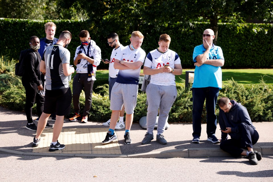 Tottenham fans flocked to the club's Enfield training base to catch a glimpse of Bale