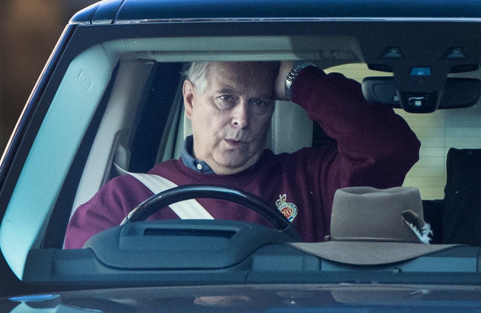 The Duke of York was driving from Windsor Castle this morning 