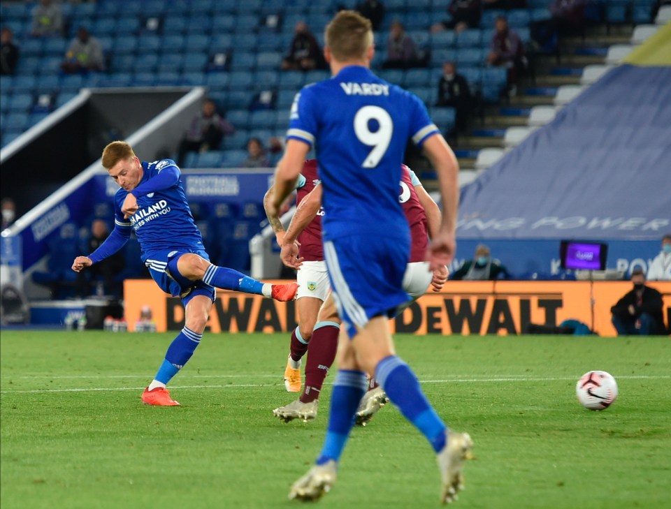 The former Atalanta defender also set up Harvey Barnes for the Foxes equaliser